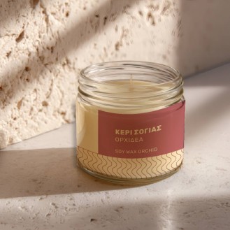 Παραδοσιακό κερί Σόγιας με άρωμα  Ορχιδέας Παραδοσιακό κερί Σόγιας με άρωμα  Ορχιδέας