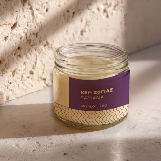 Παραδοσιακό κερί Σόγιας με άρωμα  Πασχαλιά Παραδοσιακό κερί Σόγιας με άρωμα  Πασχαλιά